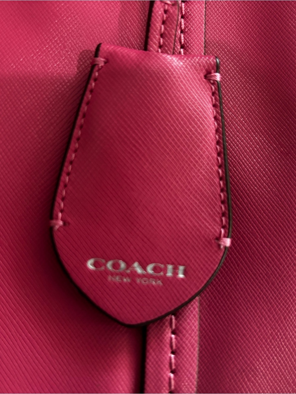 COACH Peyton Cora Domed Satchel in Pink Saffiano Leather - Picture 11 of 12